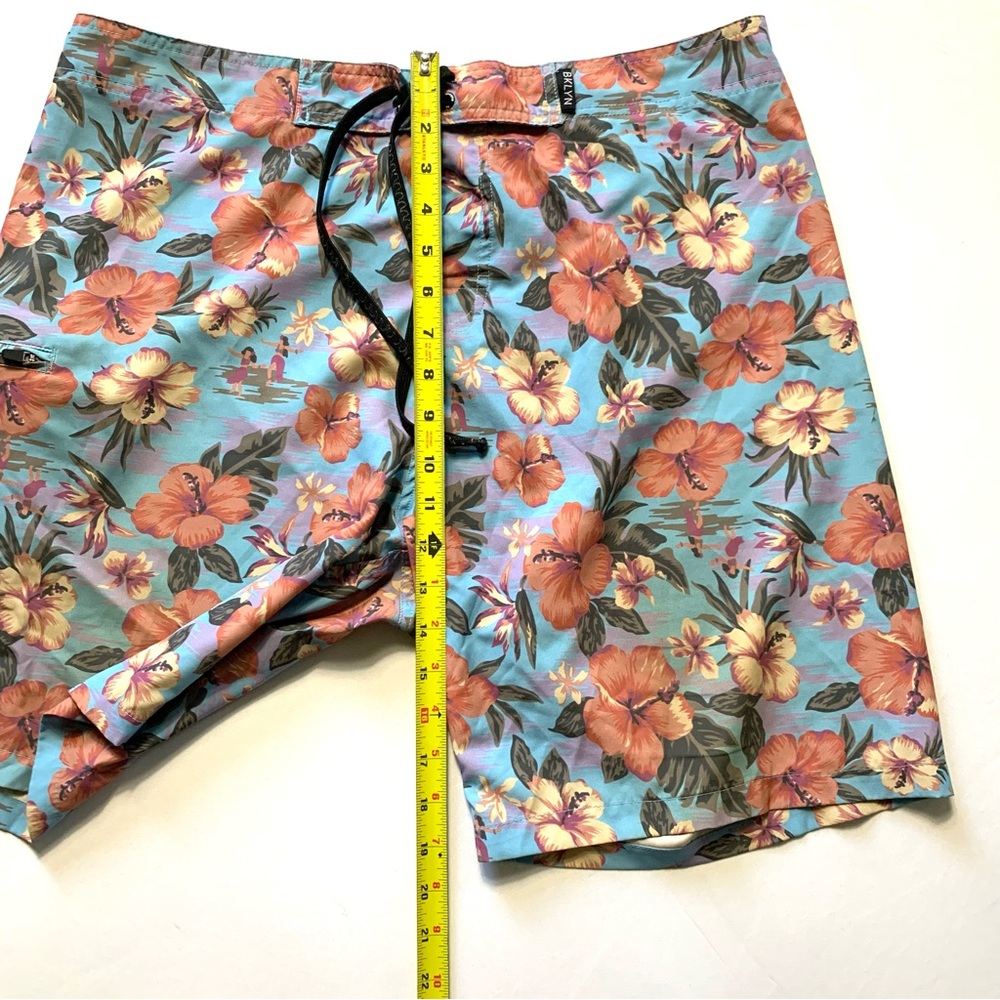 Brooklyn Cloth Multicolor Floral Boardshorts Men’s 34 – Stretch Swim Shorts - Picture 10 of 13